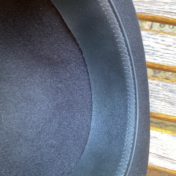 Morris rolled short brim bowler style hat black felt cap 21.5 - Picture 9 of 15